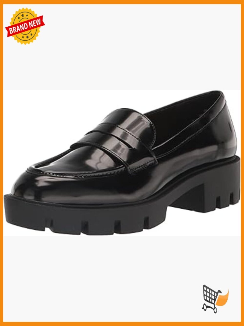 Classic Loafer with Lug Sole, Almond Toe, Slip On, Cushioned